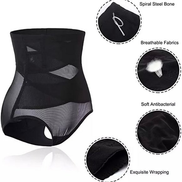 Butt Lifter Shapewear, Double Tummy Control Panty, Hi-Waist Short, 2-Pack - Picture 4 of 8